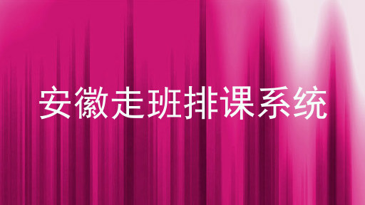安徽走班排课系统