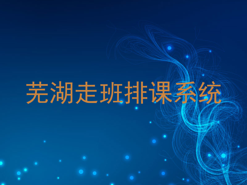 芜湖走班排课系统