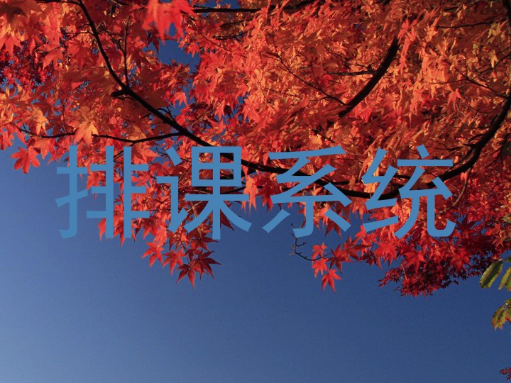 排课系统