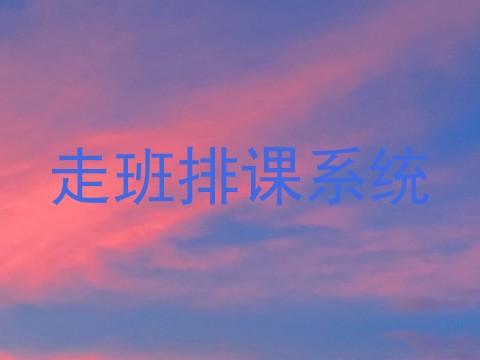 走班排课系统