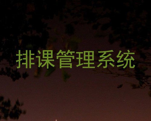 排课管理系统
