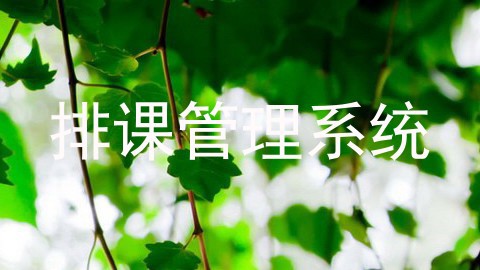 排课管理系统