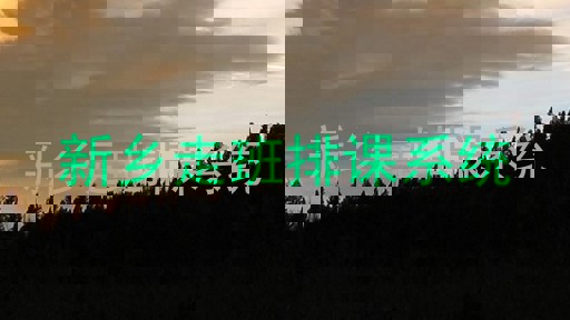新乡走班排课系统