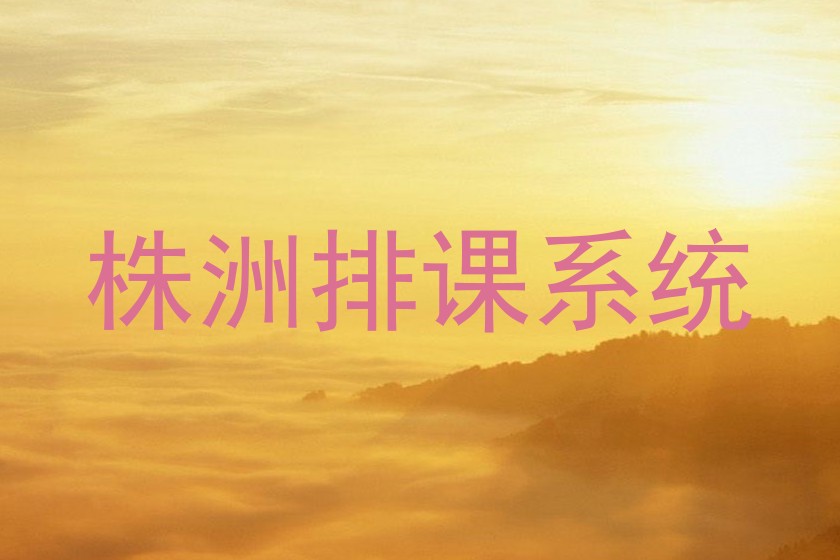 株洲排课系统