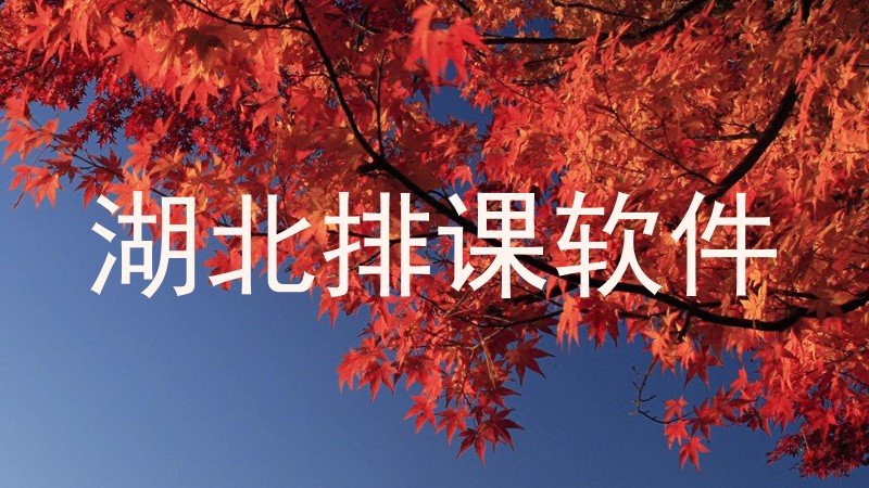 湖北排课软件