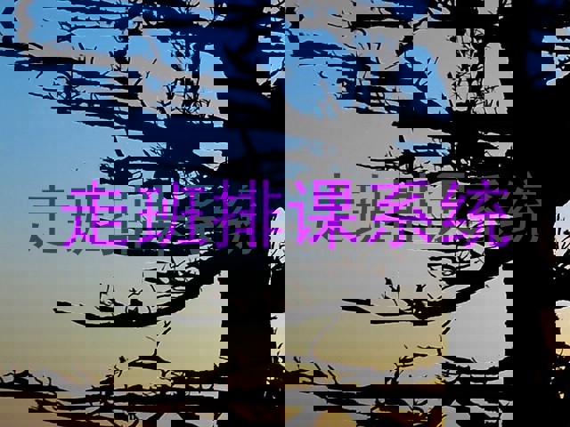 走班排课系统