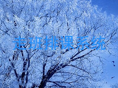 走班排课系统
