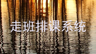 走班排课系统