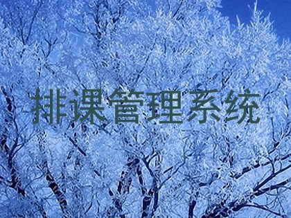 排课管理系统