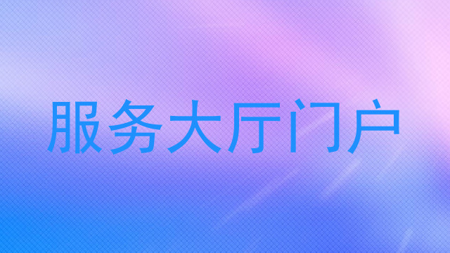 服务大厅门户