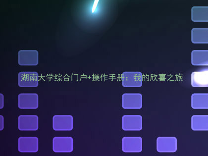 湖南大学综合门户+操作手册:我的欣喜之旅