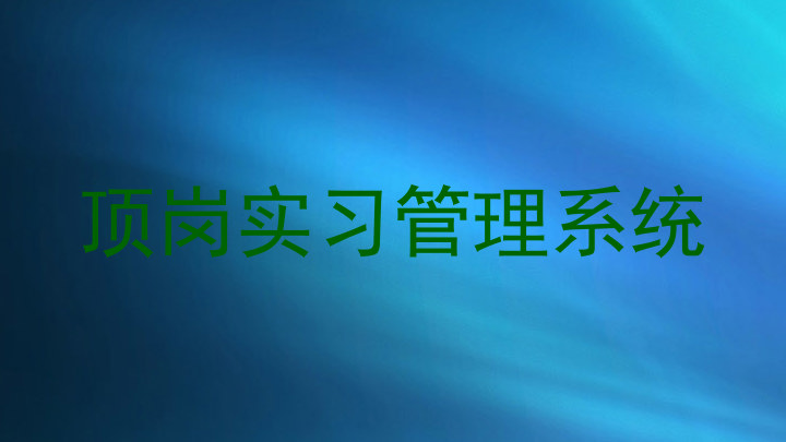 顶岗实习管理系统