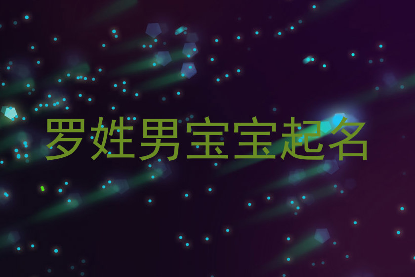 罗姓男宝宝起名