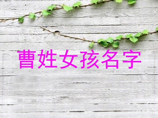 曹姓女孩名字
