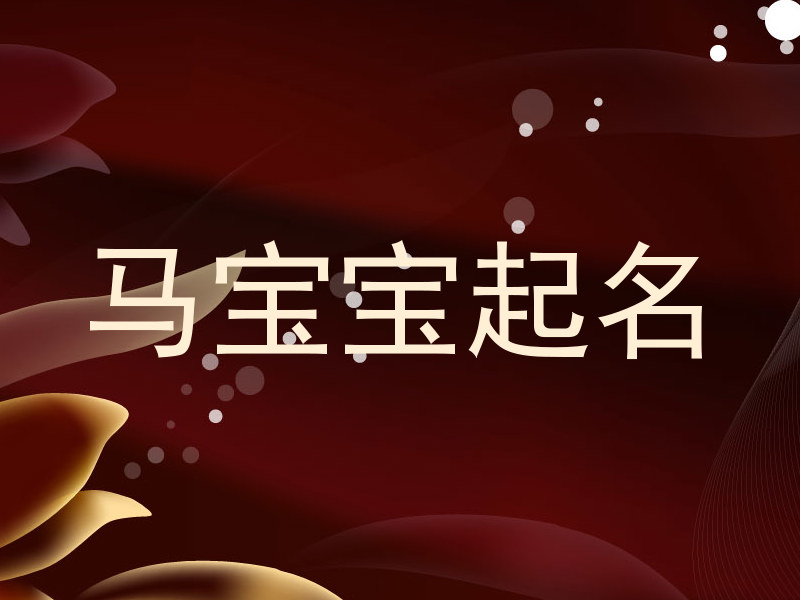 马宝宝起名