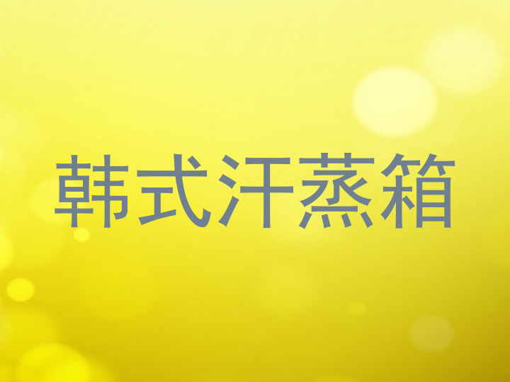 韩式汗蒸箱
