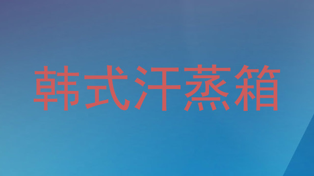 韩式汗蒸箱
