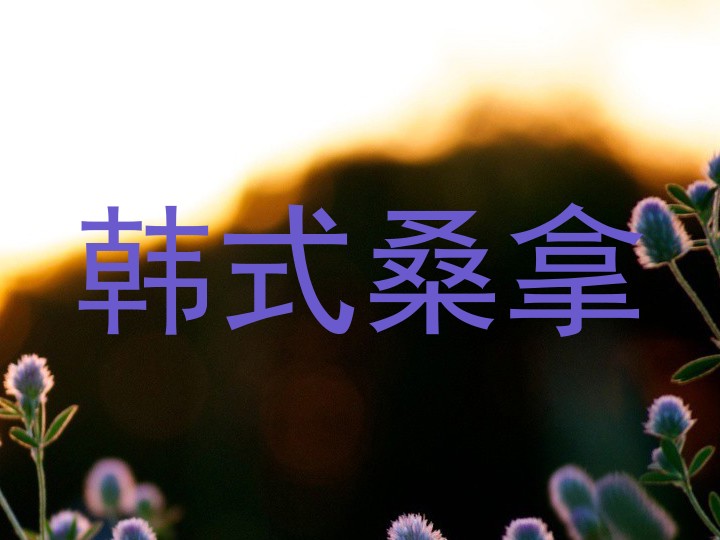 韩式桑拿