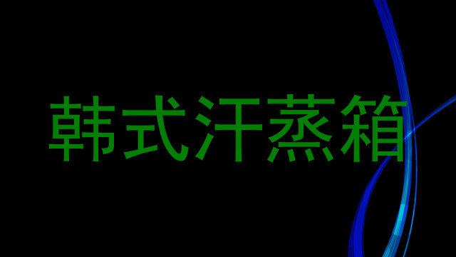 韩式汗蒸箱