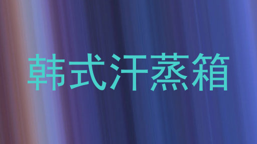 韩式汗蒸箱