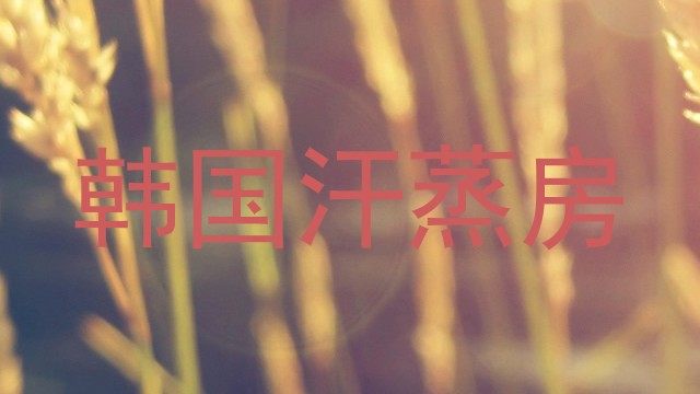 韩国汗蒸房