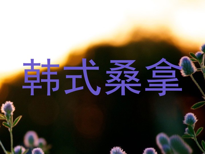 韩式桑拿