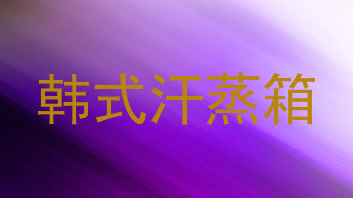 韩式汗蒸箱