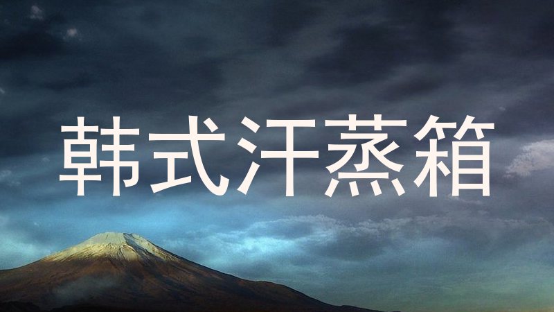 韩式汗蒸箱