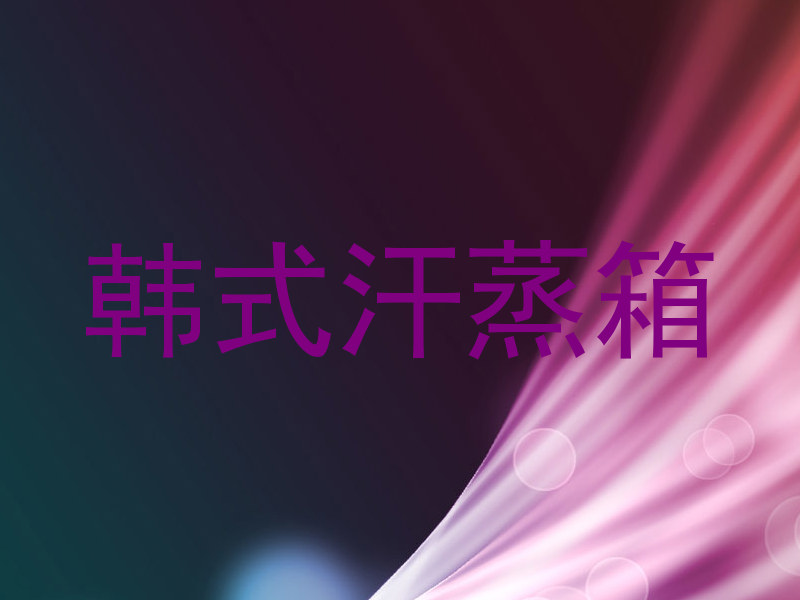 韩式汗蒸箱