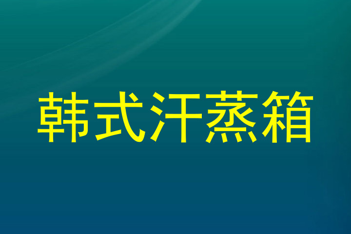 韩式汗蒸箱