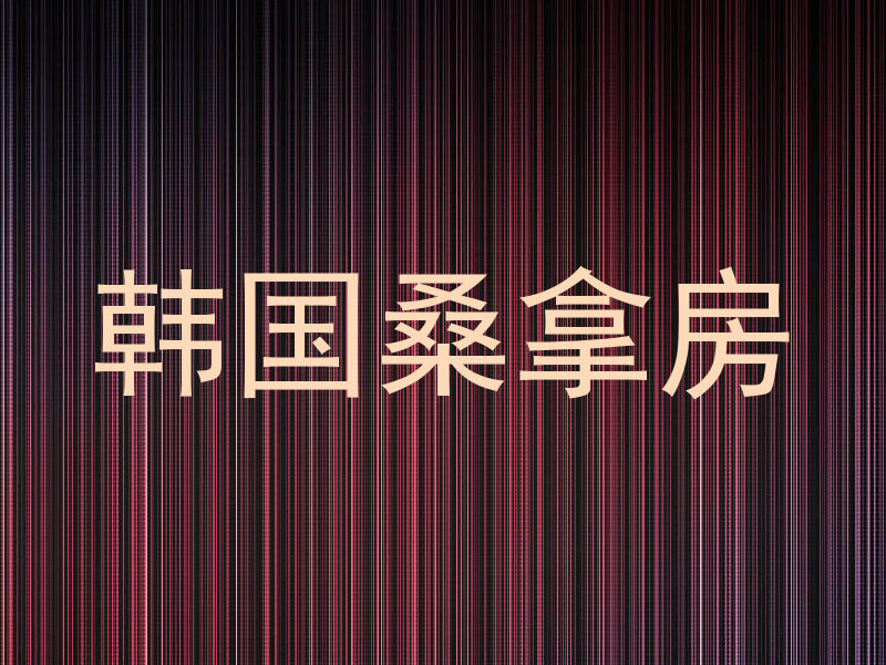 韩国桑拿房