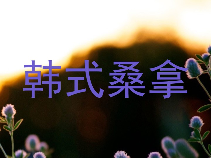 韩式桑拿