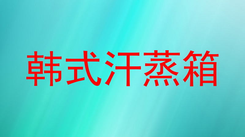 韩式汗蒸箱
