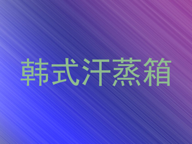 韩式汗蒸箱