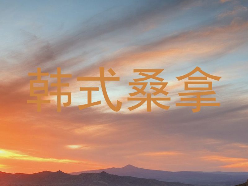 韩式桑拿