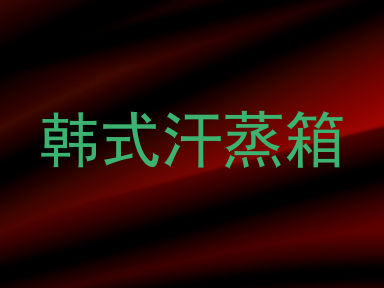 韩式汗蒸箱
