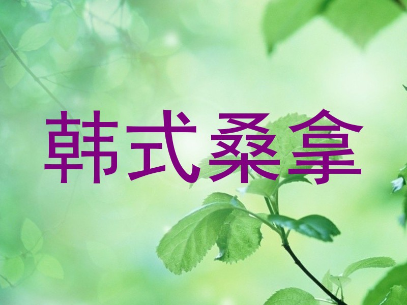韩式桑拿