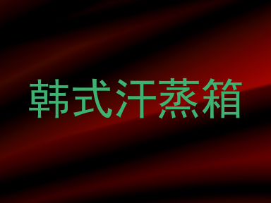 韩式汗蒸箱
