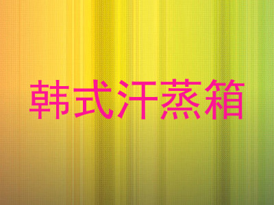 韩式汗蒸箱