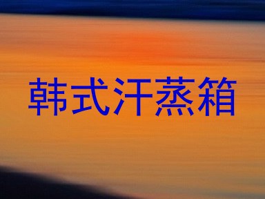 韩式汗蒸箱