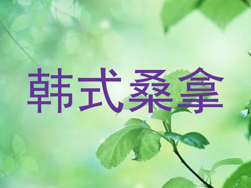 韩式桑拿