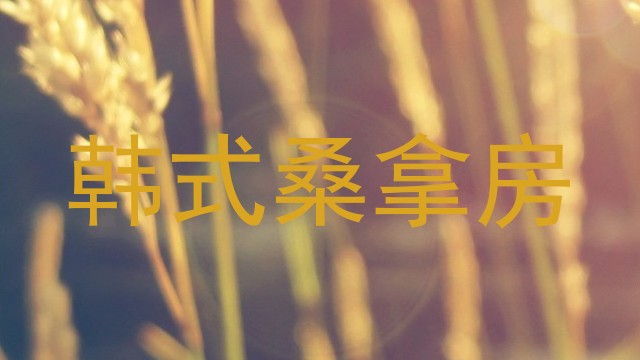 韩式桑拿房