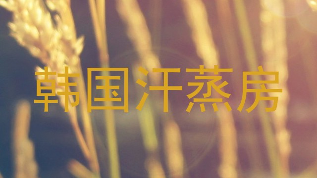 韩国汗蒸房