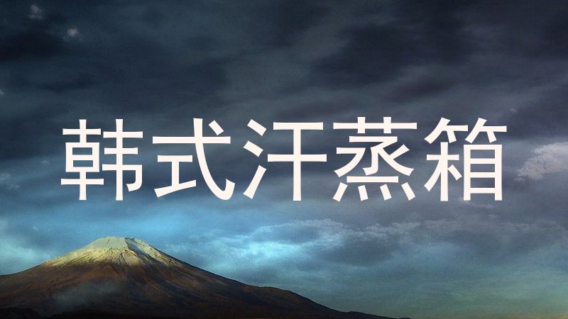 韩式汗蒸箱