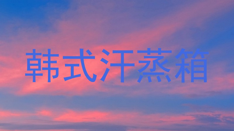 韩式汗蒸箱