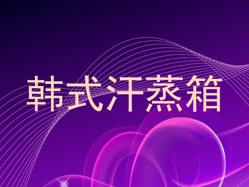 韩式汗蒸箱