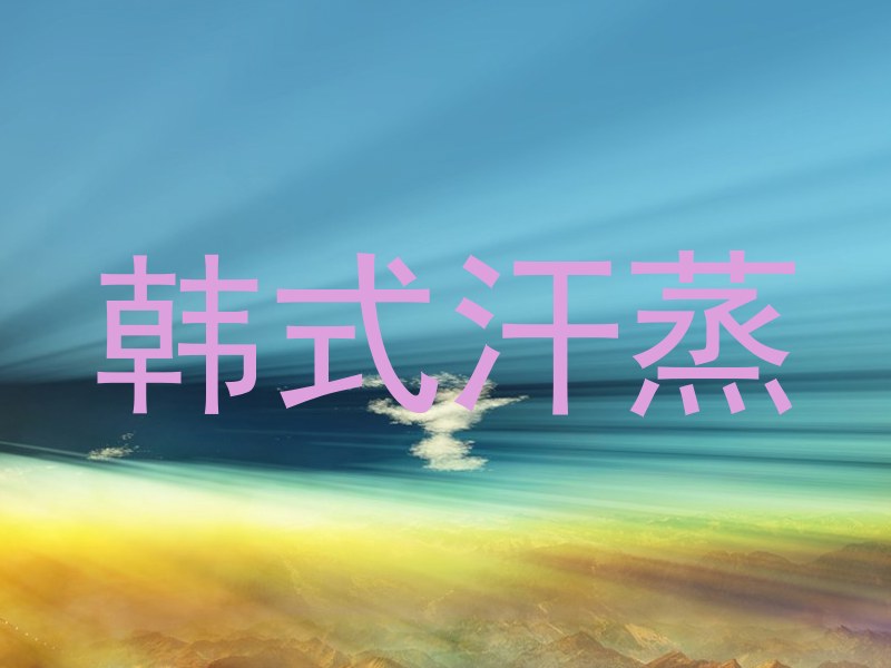 韩式汗蒸