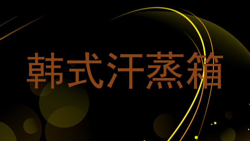 韩式汗蒸箱