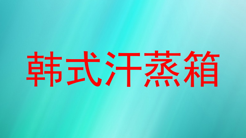 韩式汗蒸箱
