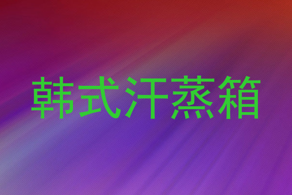 韩式汗蒸箱